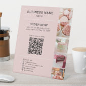 Bakery Custom Foto Sociale Media QR Reclamebord Met Voetstuk (Insitu)