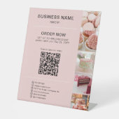 Bakery Custom Foto Sociale Media QR Reclamebord Met Voetstuk (Voorkant)