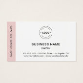 Bakery Custom Logo Business Gift Certificate Visitekaartje (Achterkant)