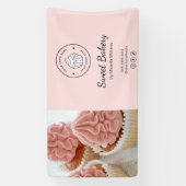 Bakery Custom Logo Photo Social Media Pink Spandoek (Verticaal)