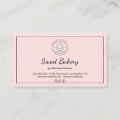 Bakery Custom Logo Pink Business Reward Klantenkaartje (Voorkant)