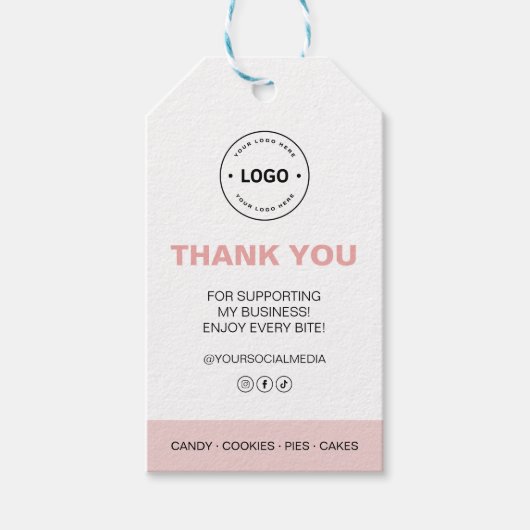 Bakery Custom Logo Thank You Cadeaulabel (Voorkant)