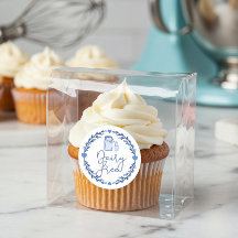 Bakery Dairy Free Milk Jug & WreatBlue & White