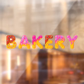 Bakery Donut Cartoon Biscuit Glazed Sprinkles Raamsticker (Vel 2)