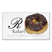Bakery Donut Elegant Name Monogram Business Magnetisch Visitekaartje (Voorkant)
