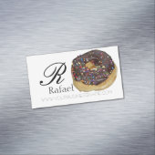 Bakery Donut Elegant Name Monogram Business Magnetisch Visitekaartje (Voorbeeld)