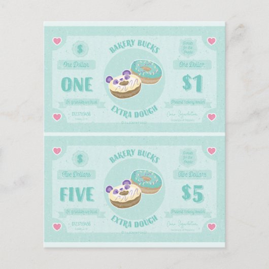 Bakery Extra Dough Play Money Flyer (Voorkant)