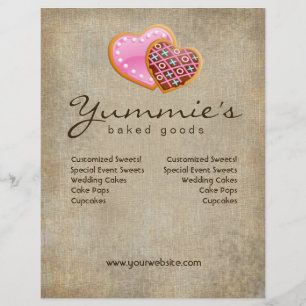 Bakery Flyer Cookies Heart Valentijn Sale