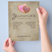 Bakery Flyer Cookies Heart Valentijn Sale (Hand)