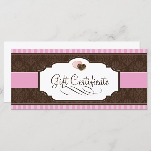 BAKERY GIFT-CERTIFICAAT (Voorkant / Achterkant)