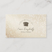 Bakery Gold Glitter Minimalist Bread Logo Visitekaartje (Voorkant)