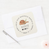 Bakery Help our Business Grow Social media Vierkante Sticker (Envelop)