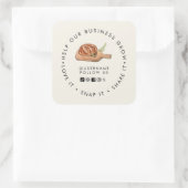 Bakery Help our Business Grow Social media Vierkante Sticker (Tas)