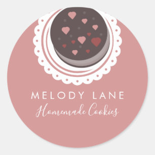 Bakery Homemade Cookies Biscuits Dolly Drawn Ronde Sticker