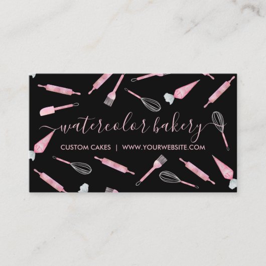 Bakery Homemade Pastry Chef Branding Visitekaartje (Voorkant)