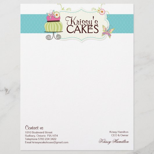Bakery Letterhead Briefhoofd (Voorkant)