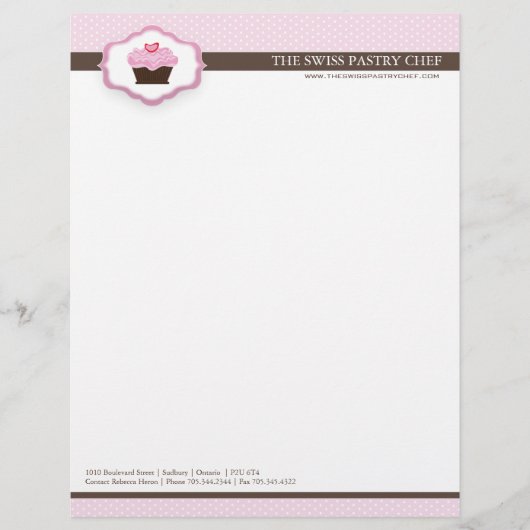 Bakery Letterhead Briefhoofd Ontwerp (Voorkant)
