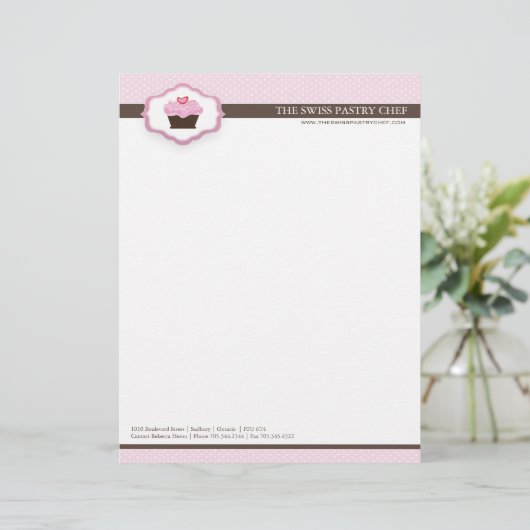 Bakery Letterhead Briefhoofd Ontwerp (Staand voorkant)