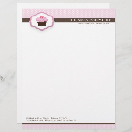 Bakery Letterhead Briefhoofd Ontwerp (Voorkant / Achterkant)