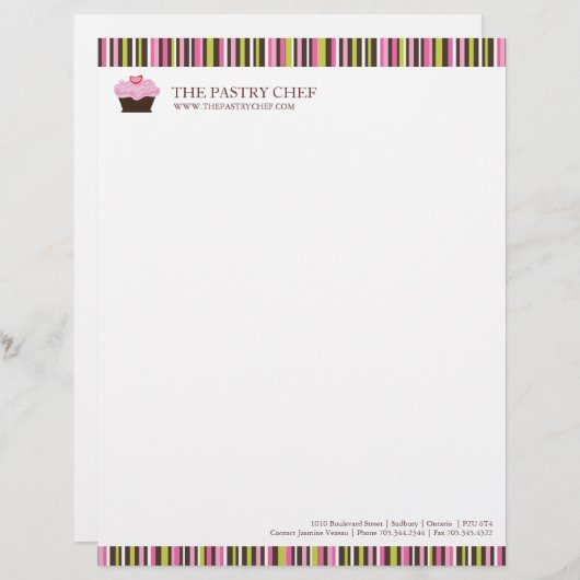 Bakery Letterhead Briefhoofd Ontwerp (Voorkant / Achterkant)