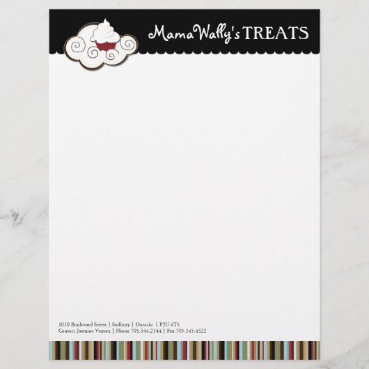 Bakery Letterhead Briefhoofd Ontwerp (Voorkant)