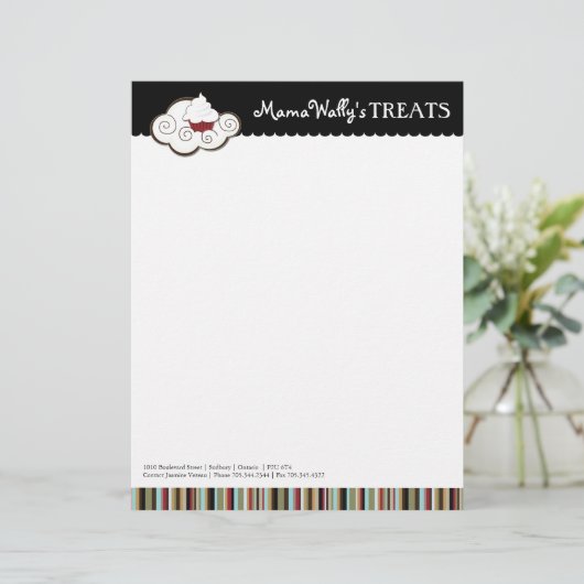 Bakery Letterhead Briefhoofd Ontwerp (Staand voorkant)