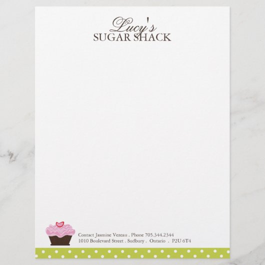 Bakery Letterhead Gepersonaliseerd Briefhoofd (Voorkant)