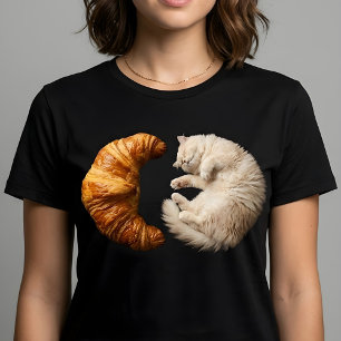 Bakery Liefhebber Kat – Croissant Kitty T-shirt