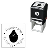 Bakery Logo Bakken Cupcake Strooigoed Bakker Zelfinktende Stempel (In situ)