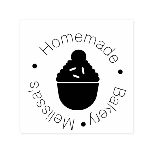 Bakery Logo Bakken Cupcake Strooigoed Bakker Zelfinktende Stempel (Design)