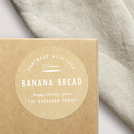 Bakery Logo Holiday Baking Gift Kraft Ronde Sticker