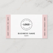 Bakery Logo QR Code Social Media Blush Pink Visitekaartje (Voorkant)