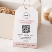 Bakery Logo QR Code Social Media Cadeaulabel