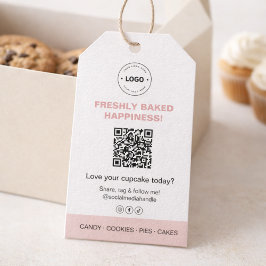 Bakery Logo QR Code Social Media Cadeaulabel