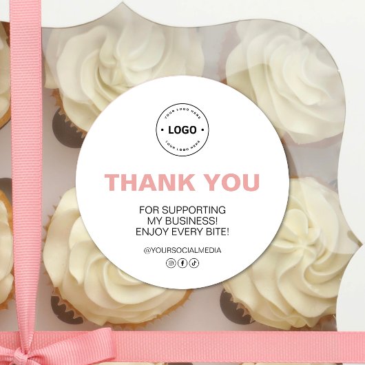 Bakery Logo Thank You Ronde Sticker