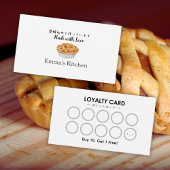Bakery Loyalty Card Baking Pie Modern Minimalist Visitekaartje
