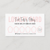 Bakery Loyalty Card Cupcake Feminine Modern Script (Voorkant)