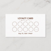 Bakery Loyalty Card Gold Glitter Bread Logo Visitekaartje (Achterkant)