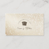 Bakery Loyalty Card Gold Glitter Bread Logo Visitekaartje (Voorkant)