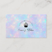 Bakery Loyalty Card Holographic Rainbow Cupcake Visitekaartje (Voorkant)