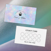 Bakery Loyalty Card Holographic Rainbow Cupcake Visitekaartje