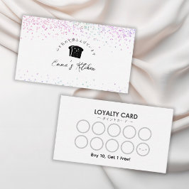 Bakery Loyalty Card Rainbow Glitter Bread Logo Visitekaartje