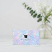 Bakery Loyalty Card Rainbow Holographic Bread Logo Visitekaartje (Staand voorkant)