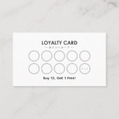 Bakery Loyalty Card White Opal Holographic Visitekaartje (Achterkant)