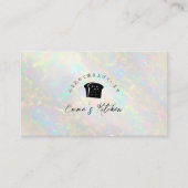 Bakery Loyalty Card White Opal Holographic Visitekaartje (Voorkant)
