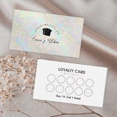 Bakery Loyalty Card White Opal Holographic Visitekaartje