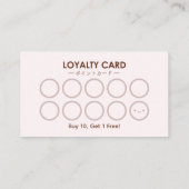 Bakery Loyalty Kaart Brood Croissant Roze Coquette Visitekaartje (Achterkant)