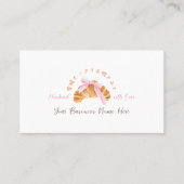 Bakery Loyalty Kaart Brood Croissant Roze Coquette Visitekaartje (Voorkant)