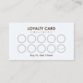 Bakery Loyalty Kaart Cupcake Blauw Wit Waterverf Visitekaartje (Achterkant)