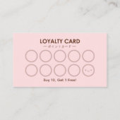 Bakery Loyalty Kaart Cupcake Cherry Rode Waterverf Visitekaartje (Achterkant)